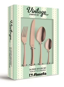 Amefa Austin komplet sztućców dla 6 osób 24 części w pud. prezentowym MIEDZIANE