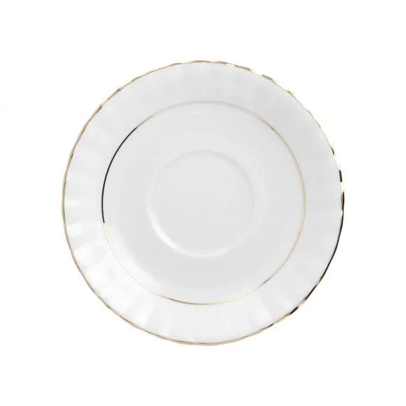 CHODZIEŻ IWONA Złota linia spodek 14cm do filiżanki CHODZIEŻ IWONA Złota linia spodek 14cm do filiżanki