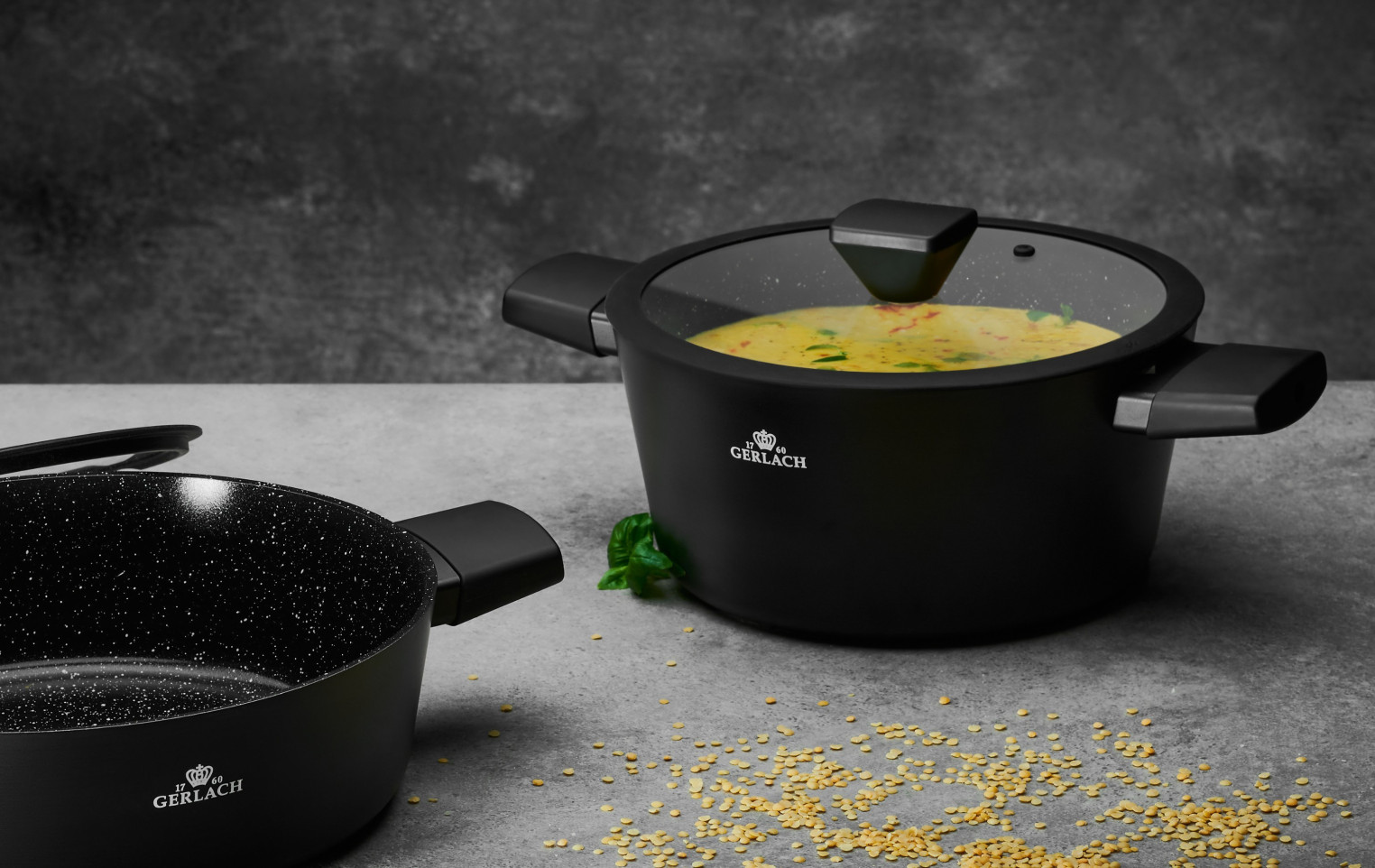 GERLACH Garnek GRANITEX 24 cm z pokrywą GERLACH Garnek GRANITEX 24 cm z pokrywą