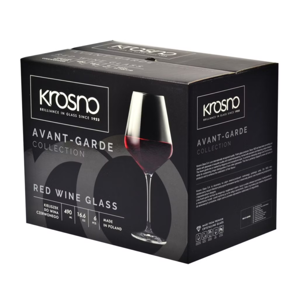 KROSNO Avant-Garde Kieliszki do wina czerwonego 490ml