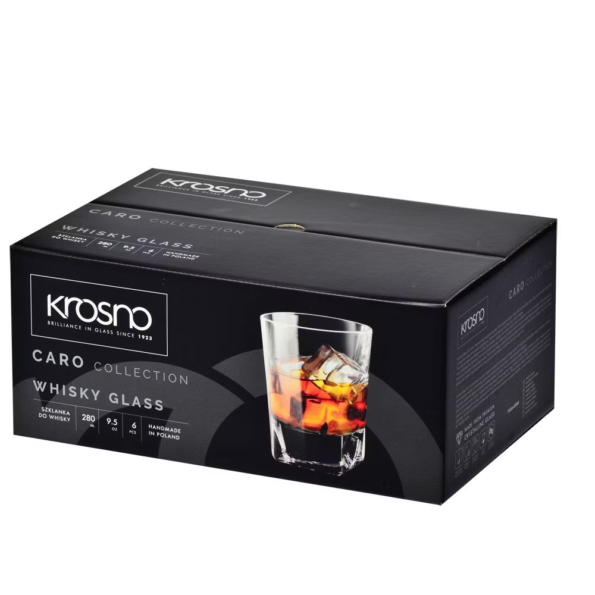 KROSNO Caro Szklanki do whisky 280 ml