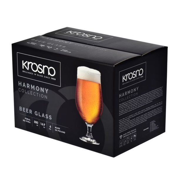 KROSNO Harmony Pokale do piw typu lager 500ml