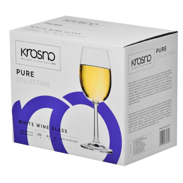 KROSNO PURE Kieliszki do wina białego 250ml