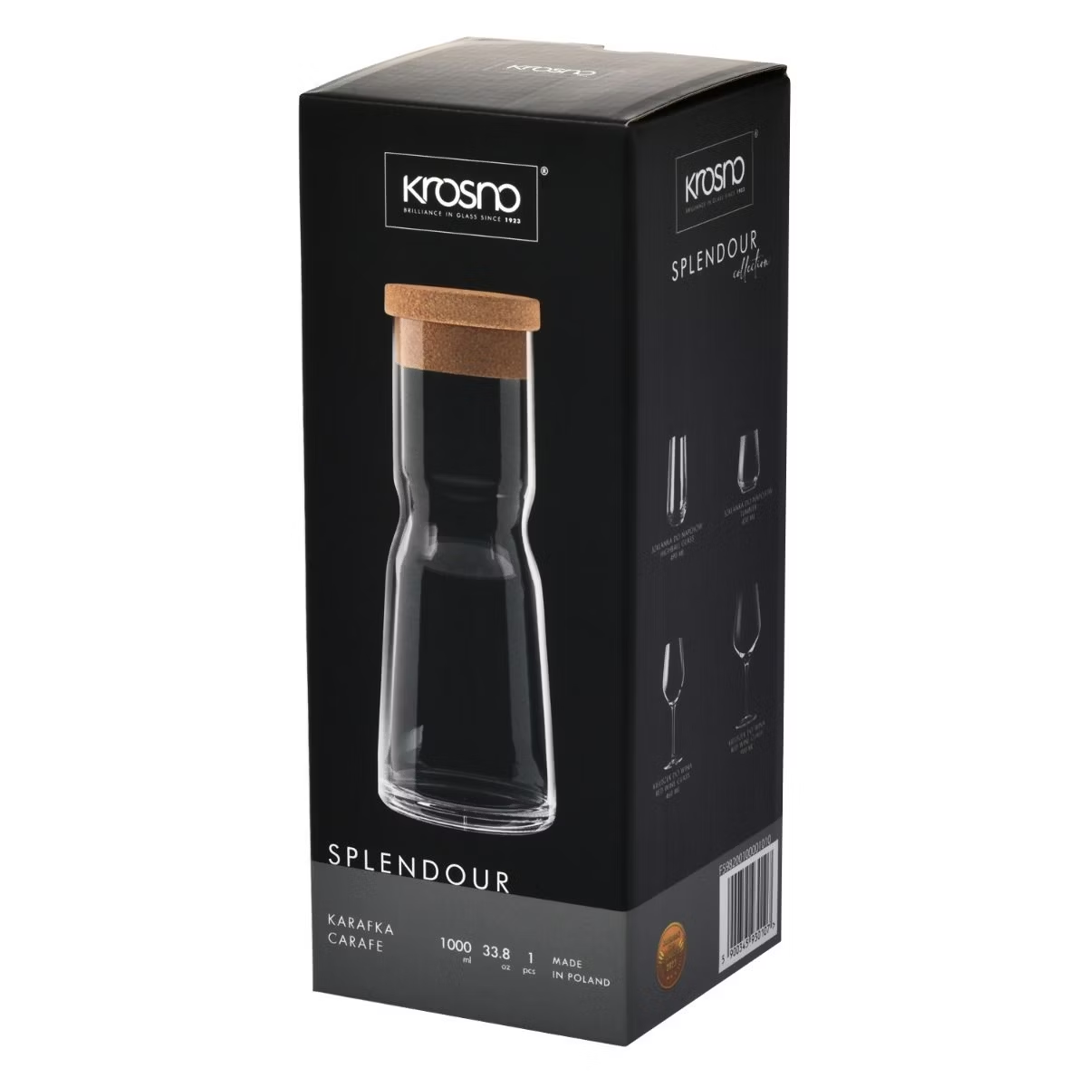 KROSNO Splendour Karafka z korkiem naturalnym KROSNO Splendour Karafka z korkiem naturalnym