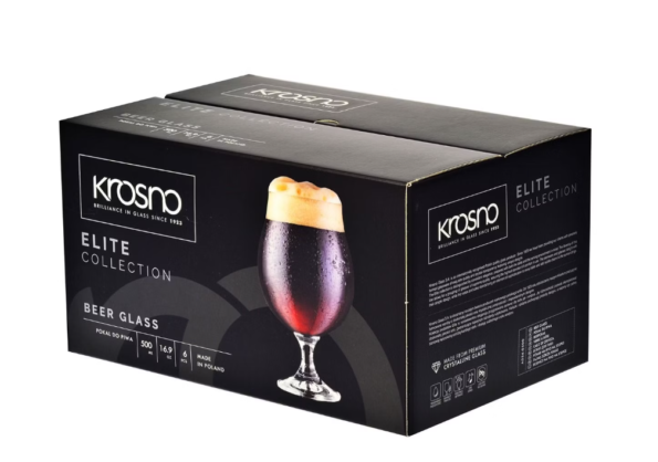 KROSNO Elite kieliszki do piwa ciemnego 500ml