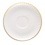 Lubiana Daisy Komplet filiżanka ze spodkiem 100ml/120 mm złota linia