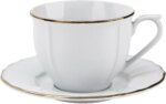 Lubiana Maria Komplet filiżanka ze spodkiem 350ml / 170mm GOLD LINE