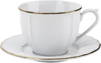 Lubiana Maria Komplet filiżanka ze spodkiem 350ml / 170mm GOLD LINE