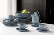 Prywatne: Lubiana Daisy komplet filiżanka 200ml spodek 14,5cm SEASIDE Szaroniebieski